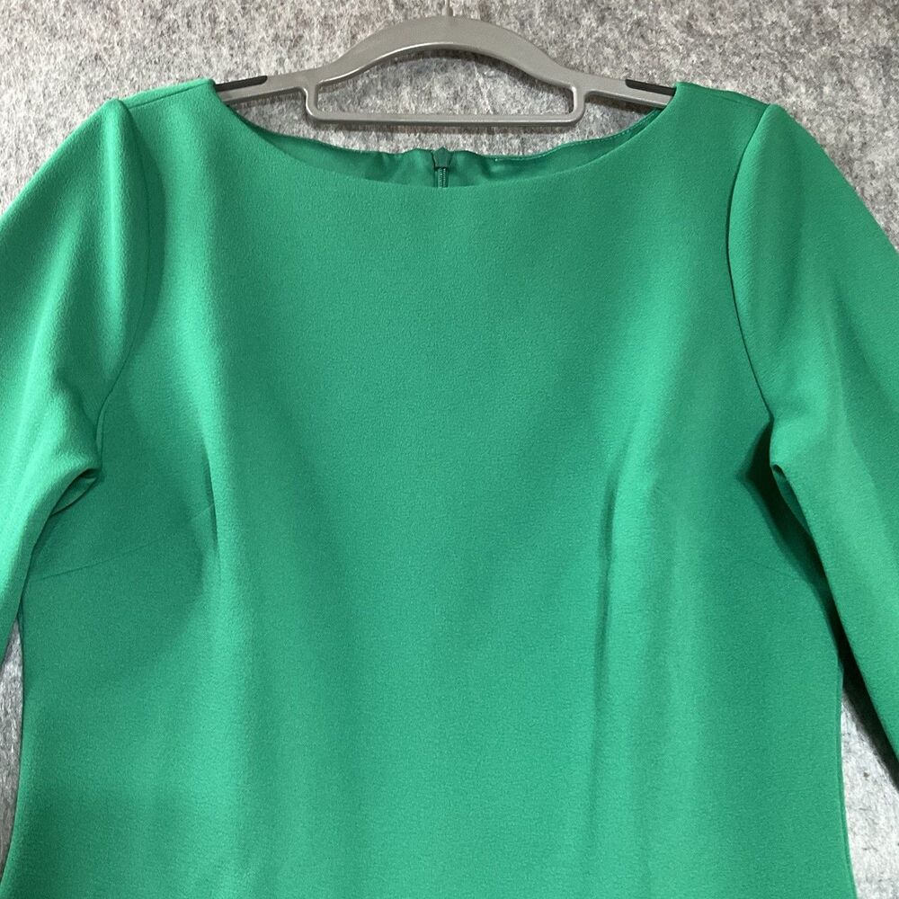 Vince Camuto Dress Womens 8 Green Bell Sleeves Midi Classic Christmas - Picture 2 of 11